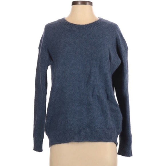 Magaschoni | Wool Blend Blue Sweater Long Sleeve Men’s Crewneck Small - Picture 4 of 6